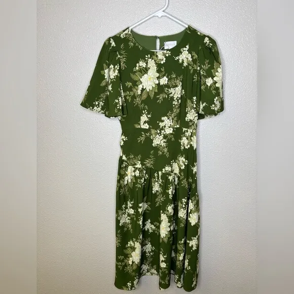NWT Sugarlips Vetiver Floral Rhythm Drape Midi Dress
