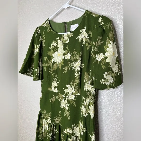 NWT Sugarlips Vetiver Floral Rhythm Drape Midi Dress
