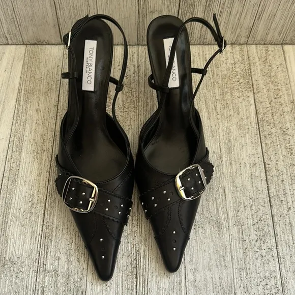 NWT Tony Bianco Sadie Black Como Heels (no box)