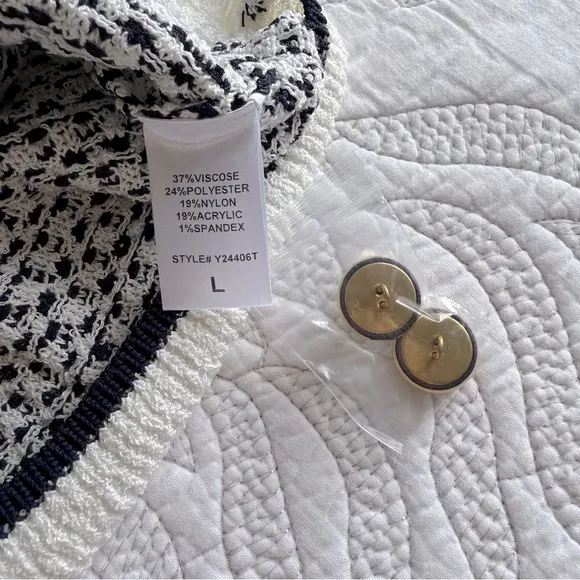 NWT - Tuckernuck - Pomander Place - Navy Stripe Bardot Dress