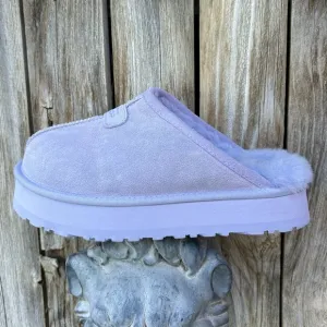 NWT Ugg Discoquette Genuine Shearling Slide Slipper Purple 7