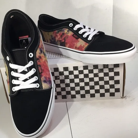 NWT Vans Chukka L Skateboard Shoes in Tie Dye and Black Men’s 10.5