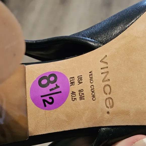 NWT Vince Quest open toe slingback heels