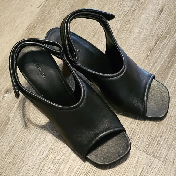NWT Vince Quest open toe slingback heels