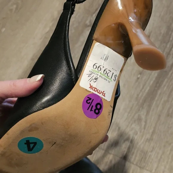 NWT Vince Quest open toe slingback heels
