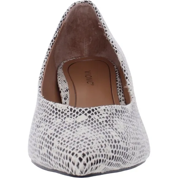 NWT Vionic Josie Kitten heel Pumps White / Black Womens Sz 6 $179