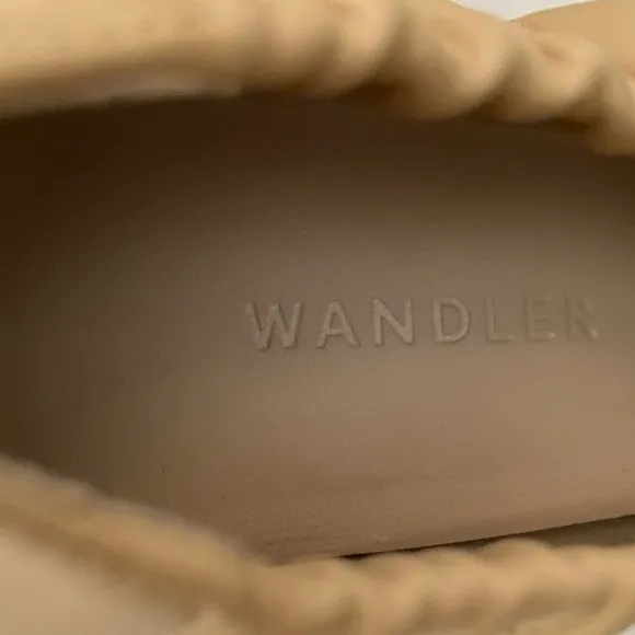 NWT: WANDLER  Mia Leather Nude Cashew Heeled Mules EU 39 Women (US 9 Women)