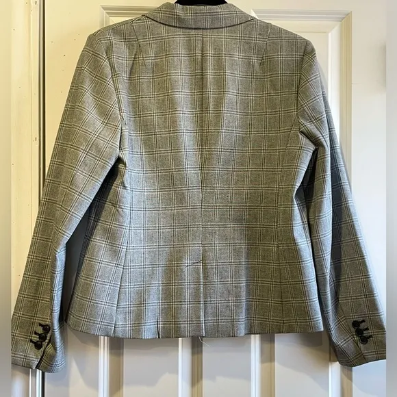 NWT Women’s Banana Republic‎ CLASSIC-FIT BI-STRETCH PLAID BLAZER Jacket Size 10