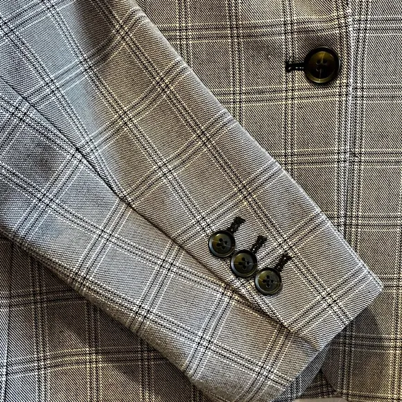 NWT Women’s Banana Republic‎ CLASSIC-FIT BI-STRETCH PLAID BLAZER Jacket Size 10
