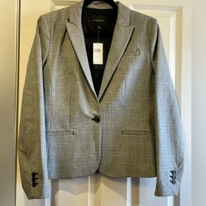NWT Women’s Banana Republic‎ CLASSIC-FIT BI-STRETCH PLAID BLAZER Jacket Size 10