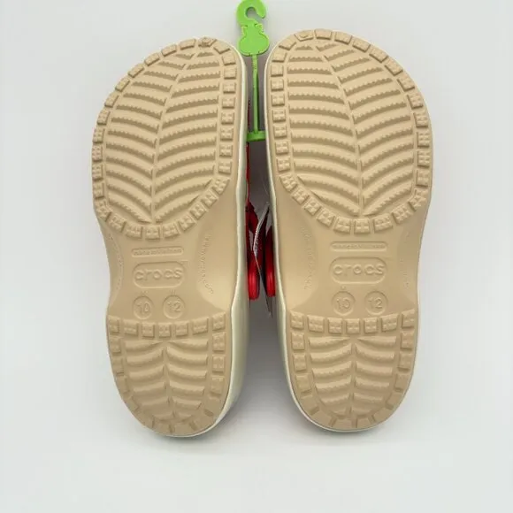 NWT Women's Size 12 Men's Size 10  Frida Kahlo Bone Red Crocs Classic Clogs.