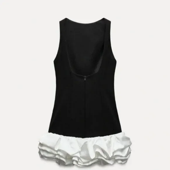 NWT ZARA CONTRASTING JUMPSUIT DRESS