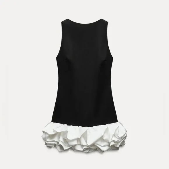 NWT ZARA CONTRASTING JUMPSUIT DRESS