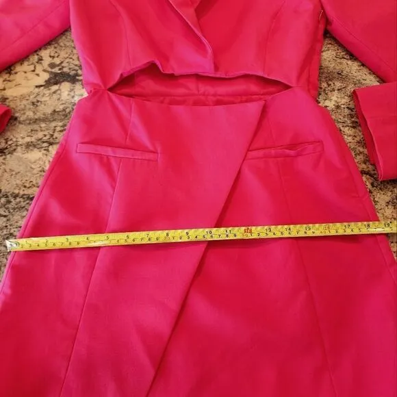 NWT Zara Cut out blazer dress pink size Small Bloggers Favorite