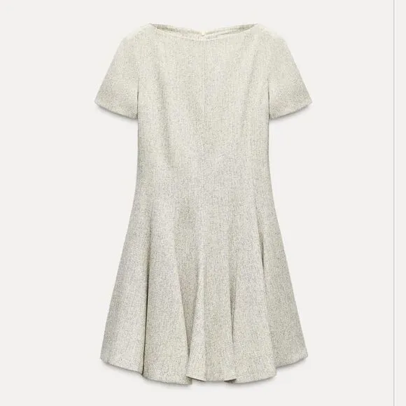 NWT ZARA GODET MINI DRESS ZW COLLECTION