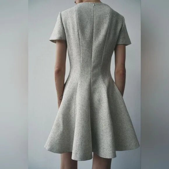 NWT ZARA GODET MINI DRESS ZW COLLECTION