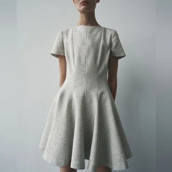 NWT ZARA GODET MINI DRESS ZW COLLECTION