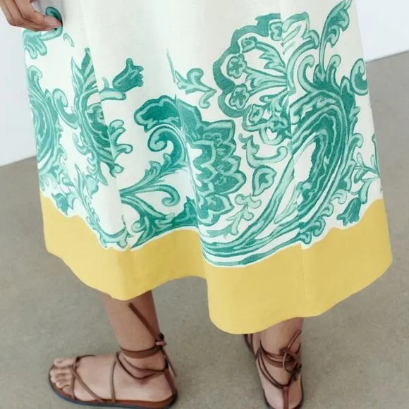 NWT ZARA GRECIAN PRINT SHIRT