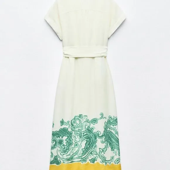 NWT ZARA GRECIAN PRINT SHIRT
