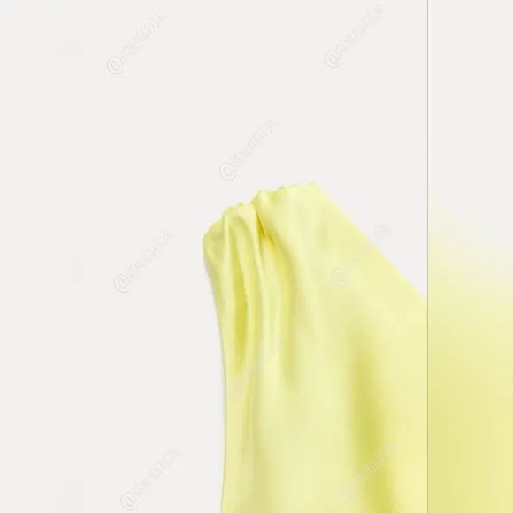 NWT ZARA SATIN EFFECT ASYMMETRIC DRESS
