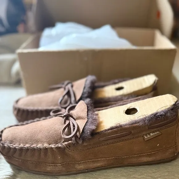 NWT‼️L.L. Bean Brown Loafers Slip-On Moccasin Style