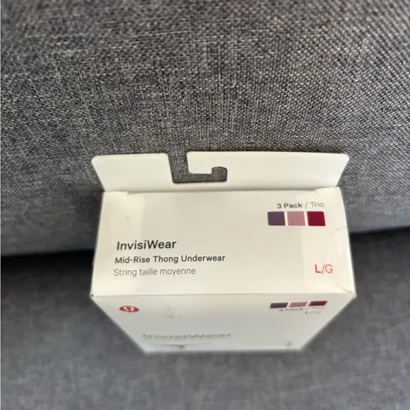 NWT!🍋🍋Lululemon InvisiWear Mid-Rise Thong Underwear 3 Pack🍋🍋. Size Large.