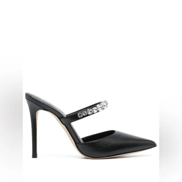 NWT‼️Michael Kors Jesse Mule Black with Rhinestones Strap Size 9M