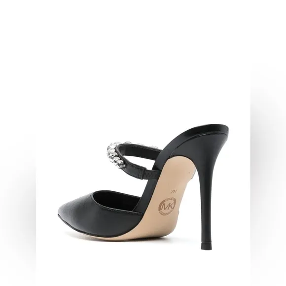 NWT‼️Michael Kors Jesse Mule Black with Rhinestones Strap Size 9M