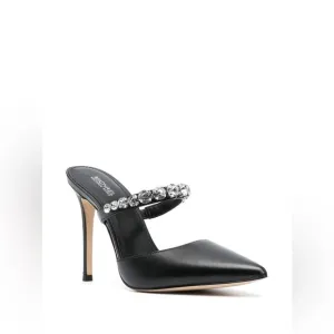 NWT‼️Michael Kors Jesse Mule Black with Rhinestones Strap Size 9M