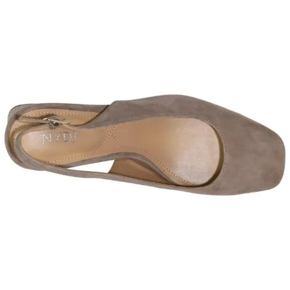 NYDJ Women's Suede Slingbacks Faelynn Size 11 TAUPE