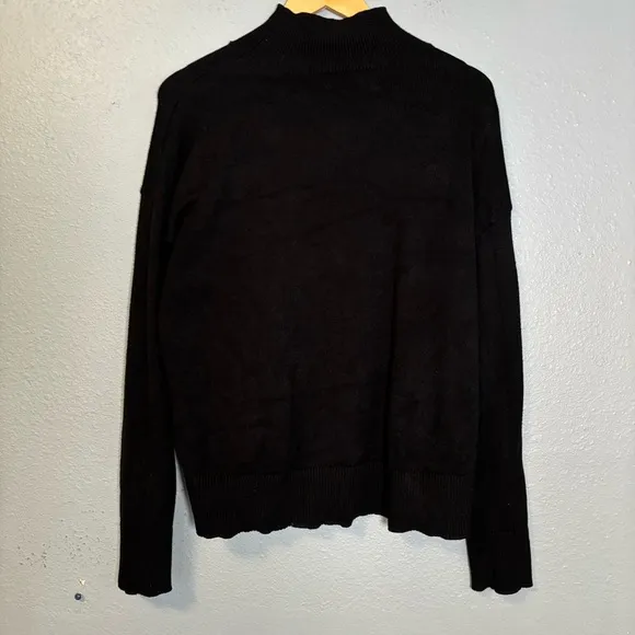 Oak   Fort Women’s Mockneck Black Sweater Oversized