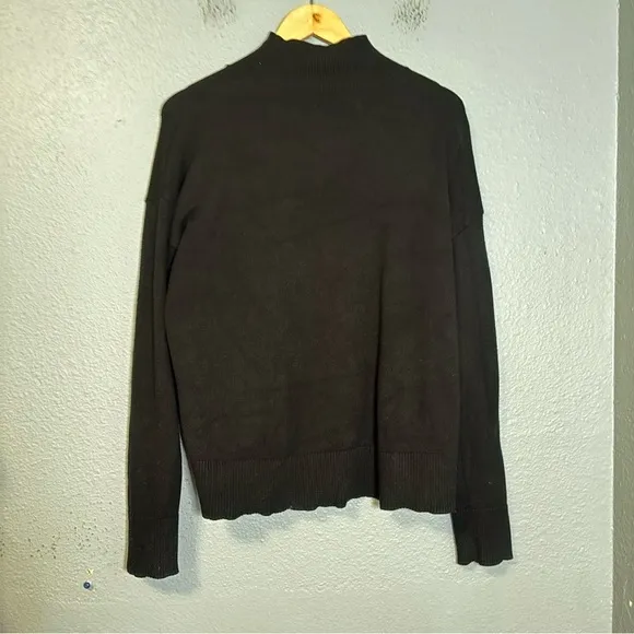 Oak   Fort Women’s Mockneck Black Sweater Oversized