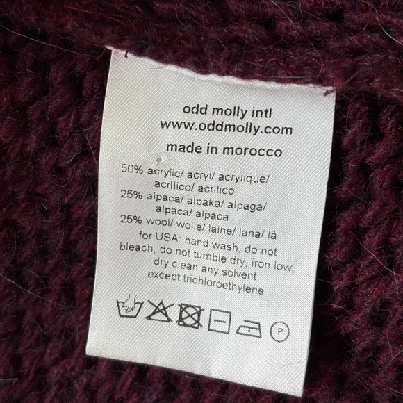 Odd Molly Knitwear Cardigan Wrap Alpaca Wool Blend Sweater Jacke