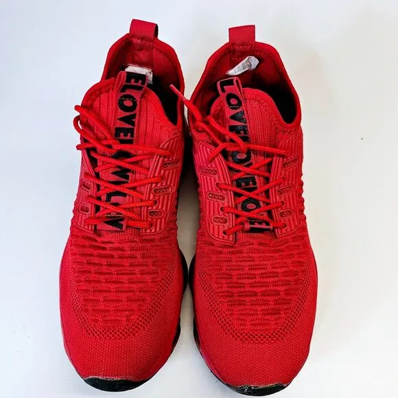 Off-Line Red Athletic Sneakers Running Shoes Performance Training Mens 7.5 Sz 41