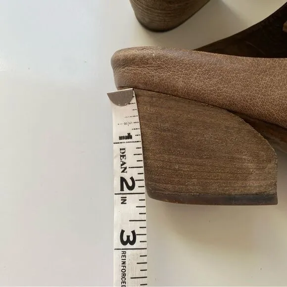 Officine Creative Adele Leather Open Toe Block Heel Mules Size 36.56.5