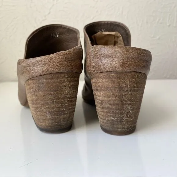 Officine Creative Adele Leather Open Toe Block Heel Mules Size 36.56.5