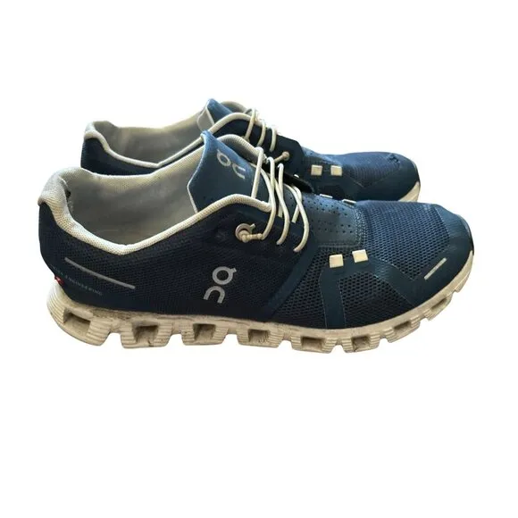 On Cloud 5 Niagara Women's Running Shoes Blue White Sneakers Size 9