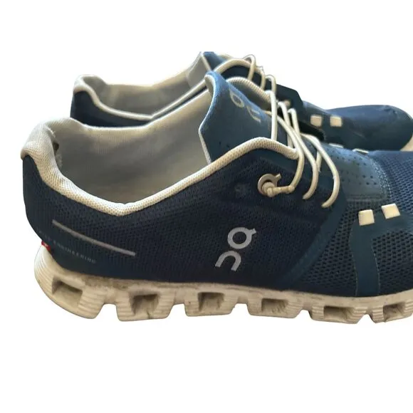 On Cloud 5 Niagara Women's Running Shoes Blue White Sneakers Size 9
