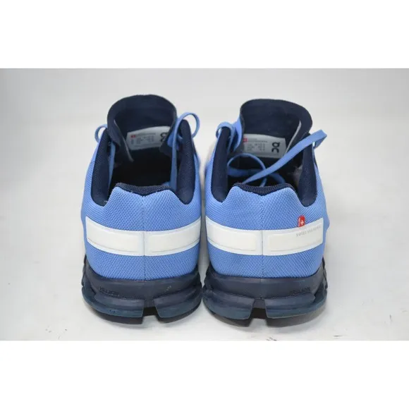 On Cloud Cloudflow Swiss Running Shoes Cloudtec Comfort White Blue Women Sz 10.5