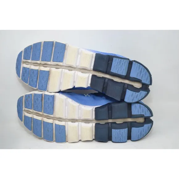 On Cloud Cloudflow Swiss Running Shoes Cloudtec Comfort White Blue Women Sz 10.5