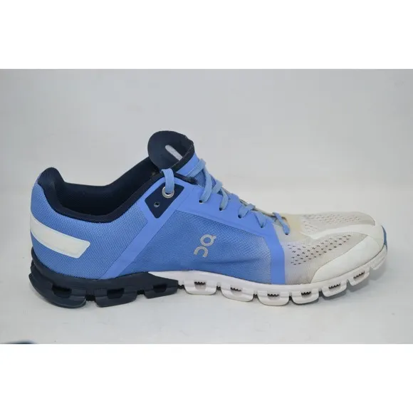 On Cloud Cloudflow Swiss Running Shoes Cloudtec Comfort White Blue Women Sz 10.5
