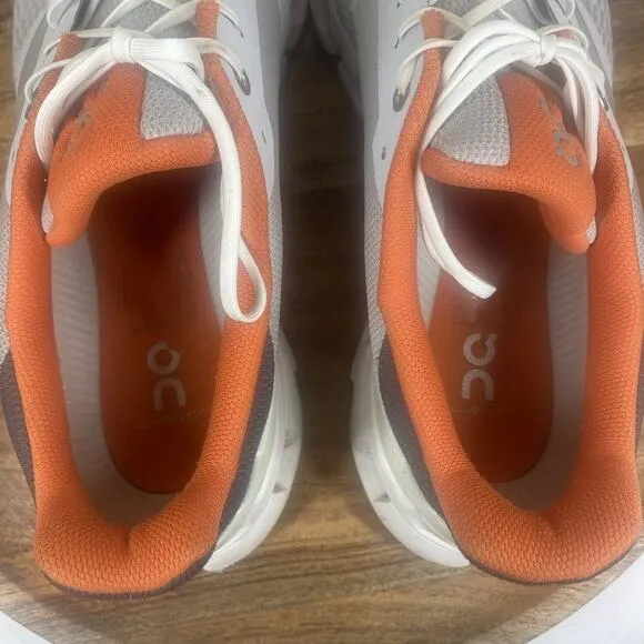 ON Cloud CloudFlyer 2.0 Mens Grey Orange Flame Size 12.5 Athletic Running Shoes