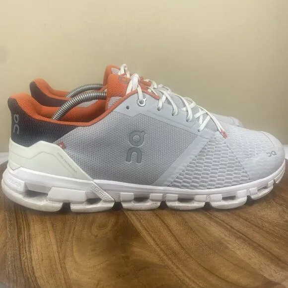 ON Cloud CloudFlyer 2.0 Mens Grey Orange Flame Size 12.5 Athletic Running Shoes