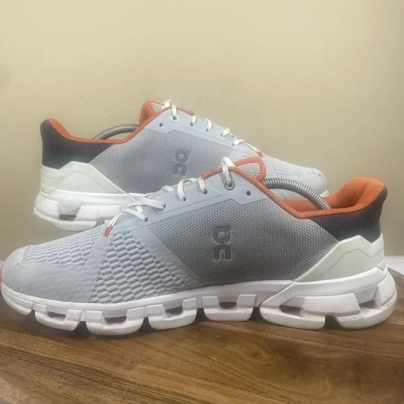 ON Cloud CloudFlyer 2.0 Mens Grey Orange Flame Size 12.5 Athletic Running Shoes