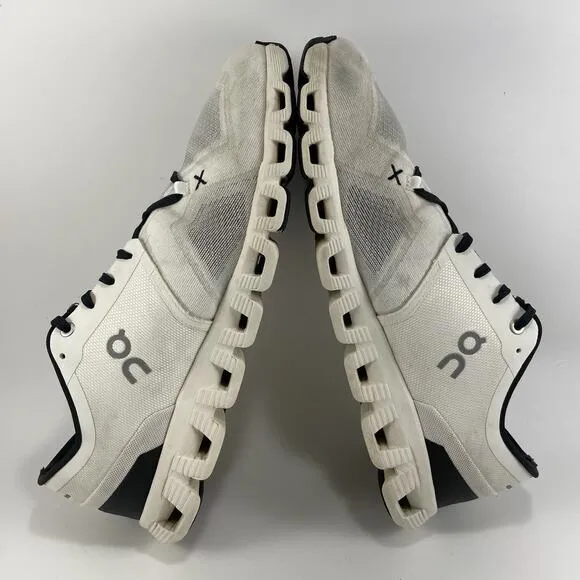 On Cloud X 3 Running Shoes Mens Size 11 White Athletic Sneakers Lightweight Low