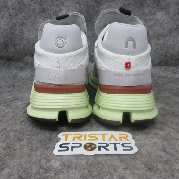 ON Cloudnova Running Shoes Womens Size 10 White Limelight Sneakers 26.98489