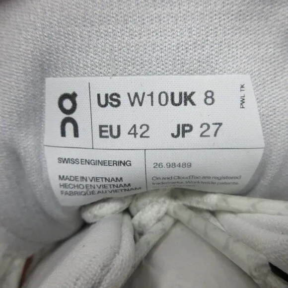 ON Cloudnova Running Shoes Womens Size 10 White Limelight Sneakers 26.98489