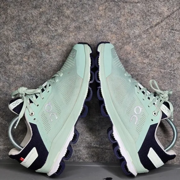 On Cloudsurfer 6‎ Womens 6.5 Running Shoes Sneakers Green Blue