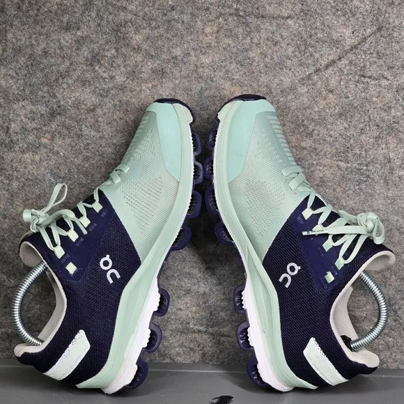 On Cloudsurfer 6‎ Womens 6.5 Running Shoes Sneakers Green Blue