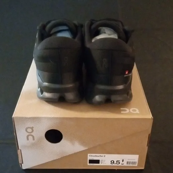 On Running Men's Cloudsurfer 2 Athletic Shoes - Black Sleek black athletic shoes